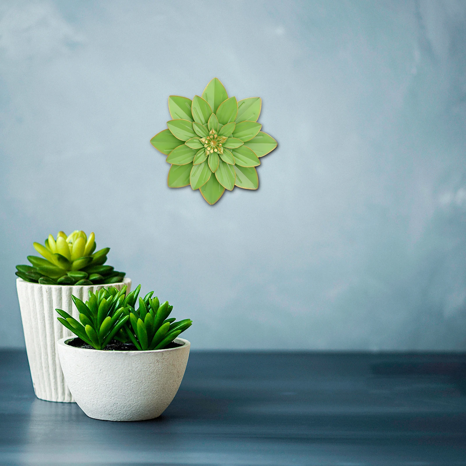 

1pc Wall Hanging Artificial Flower Decor Metal Craftwork Home Wedding Kitchen Bedroom Decor Imitation Succulent Hanging Flower