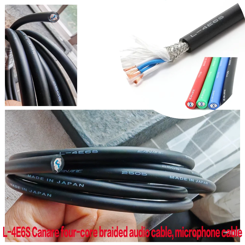 

L-4E6S CANARE 4-Core Braided Audio Cable Microphone Cord Stage Recording Studio Sound Engineering Professional Noise Reduction