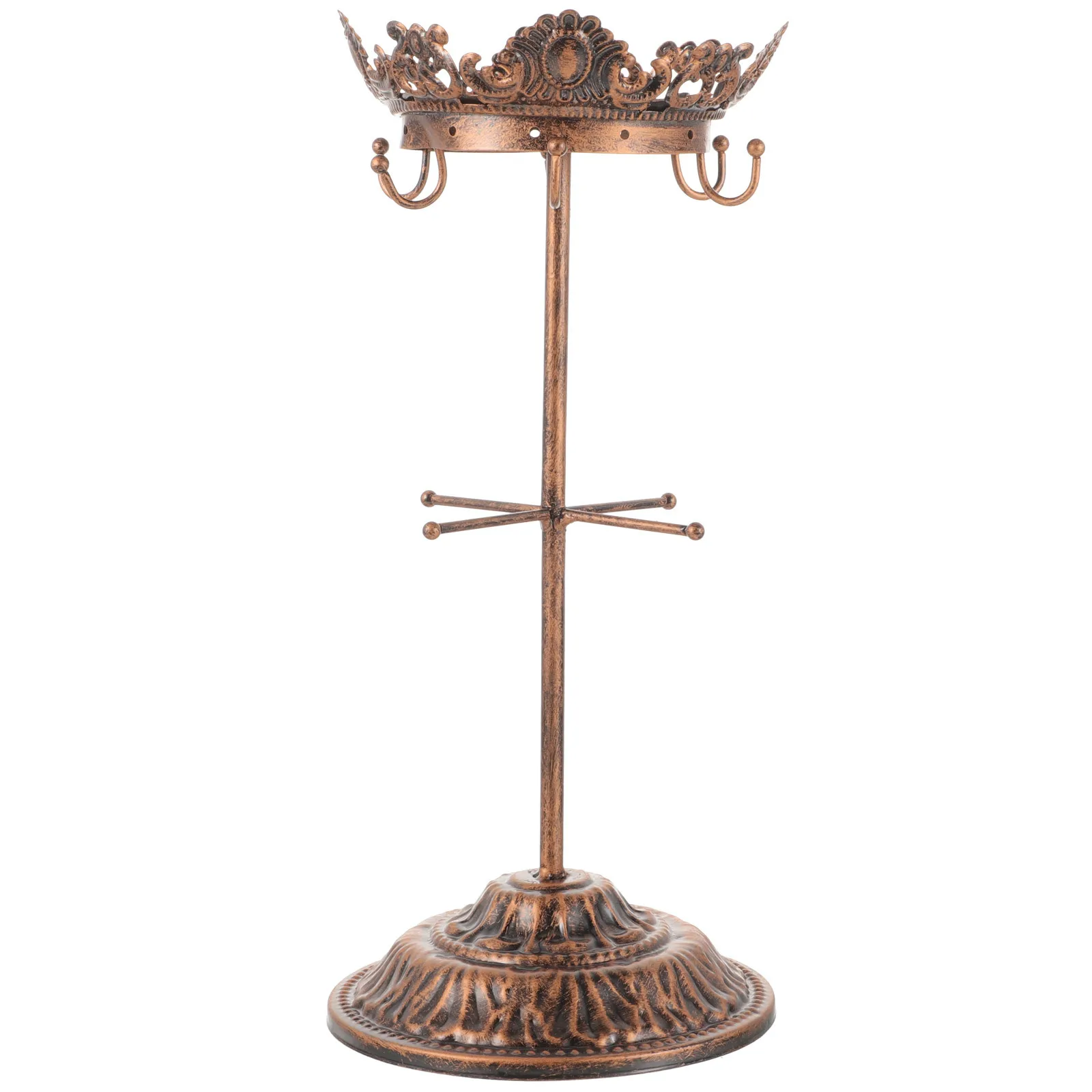 Double Layer Iron Jewelry Rack Desktop Storage Stand Metal Holder Organizer Display for Dressing Table Bedroom