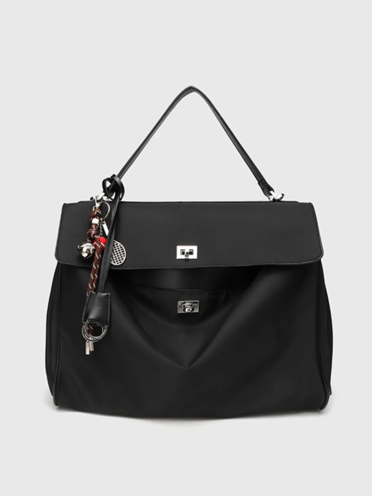 

Нейлоновая лоскутная кожаная ручная сумка-тоут Lo Bule, большая пригородная сумка Capaci, сумка через плечо на одно плечо