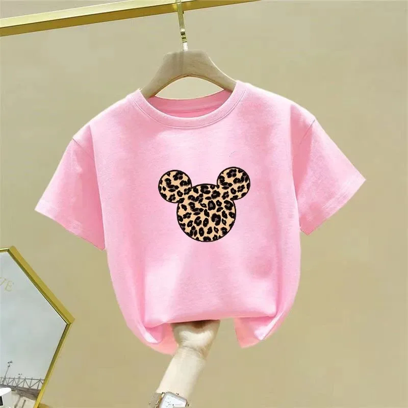 Children T Shirt Lovely Mickeey Print Kids Children Tshirt Cotton T-shirt for Kids Girl Boy Tee Shirts 4 To 12 Years Old 2023