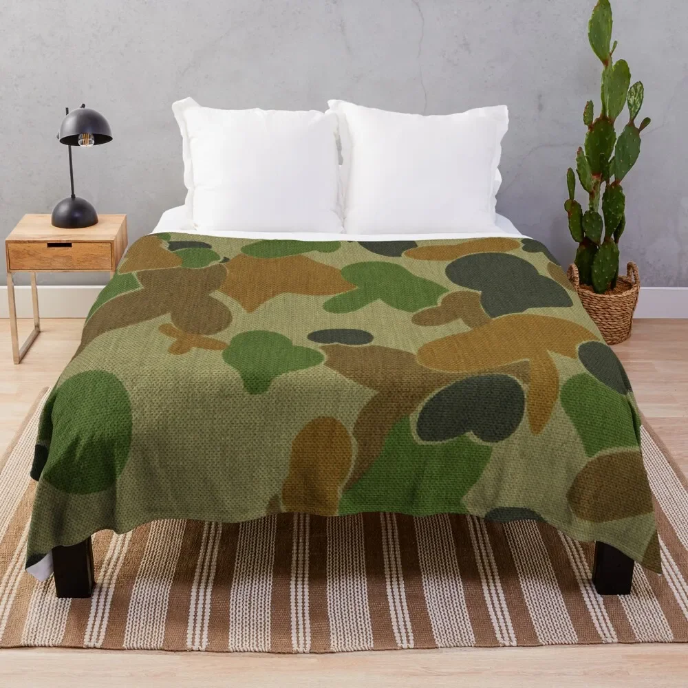 

Auscam - Australian Army Camo Throw Blanket Warm Comfortable Blanket Gift for Parents Friends