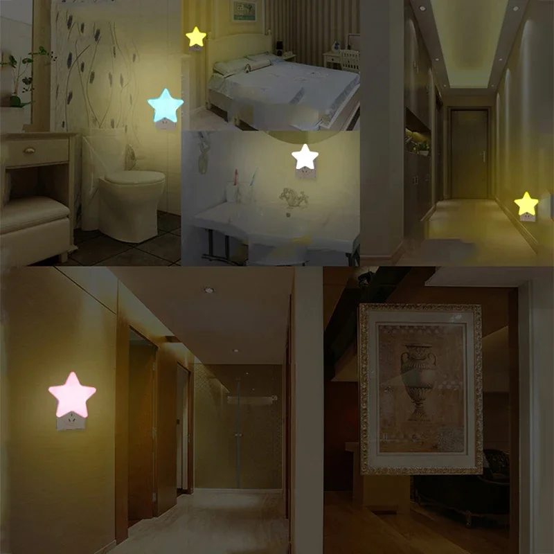 Mini veilleuse étoile LED, lampe de chevet, économie d'énergie, décor, veilleuse pour enfants, salon, chambre à coucher, éclairage, lampe à douille