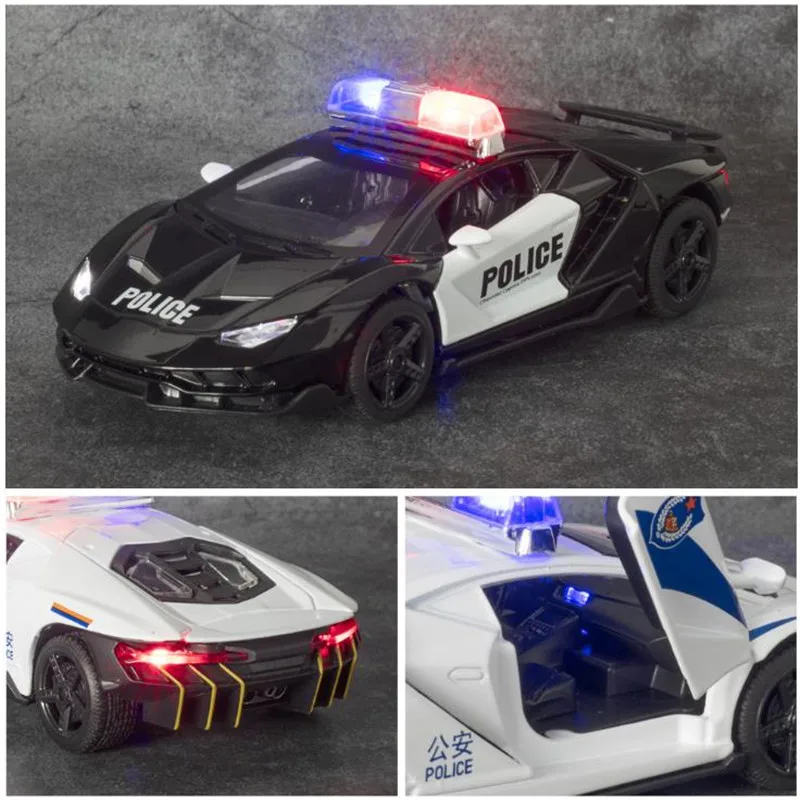 LP770 1:32 Car Alloy Sports Car Model Diecast Sound Light Super Racing Lifting Tail Car Wheels Toys For Children Christmas gift