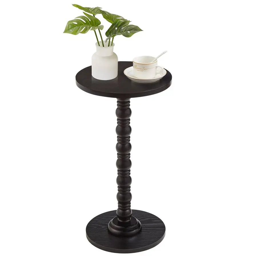 

Side Table,Stable Small Drink Table for Small Spaces, Modern Accent Side Table with Solid Rubber Wood Table Leg,Easy Assembly fo