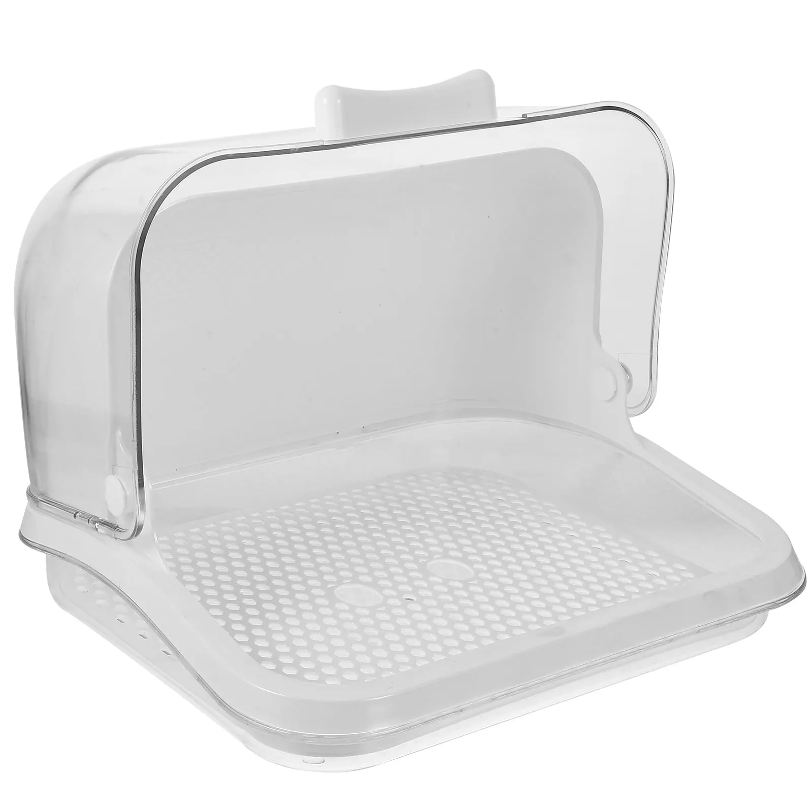 

1pc Baby Bottle Drying Box Storage Container White Draining Holder Dustproof Nursing Drainer Stain Resistant Safe Durability