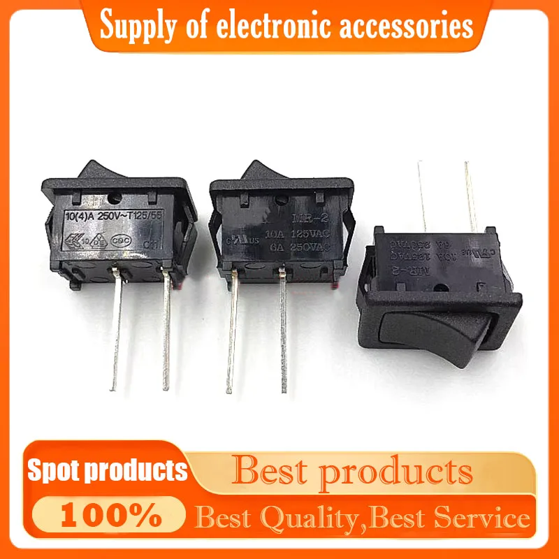 

Button toggle switch MR-2, long pin, 2 positions, 2 pins, 15*21mm, boat-shaped switch, 6A, 250V