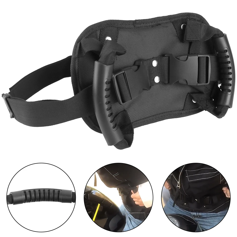 Motorcycle Rear Seat Safety Belt Safety Armrest Universal Back Seat Passenger Grip Adjustable Grab Handle Non-Slip