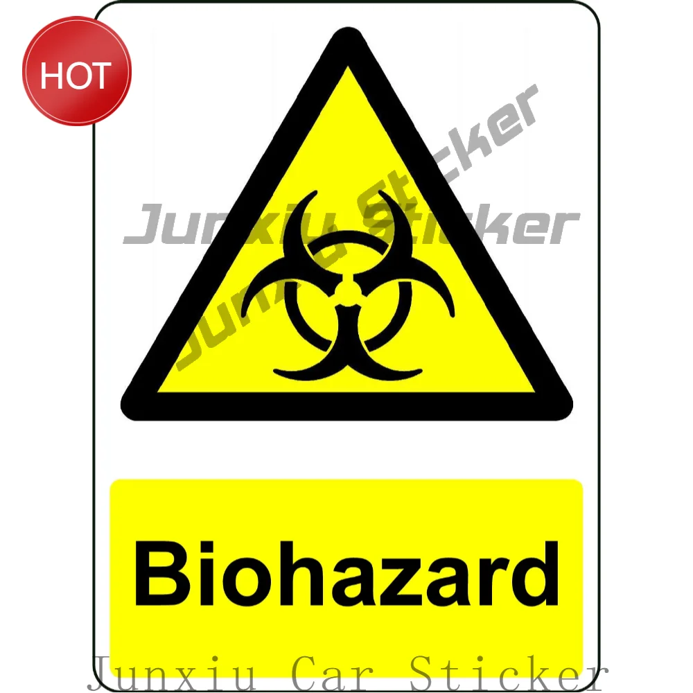 Warning Biohazard PVC Safety Sticker For Storage Area Doors And Equipment Enclosures Workplace Hazard Awareness Decal