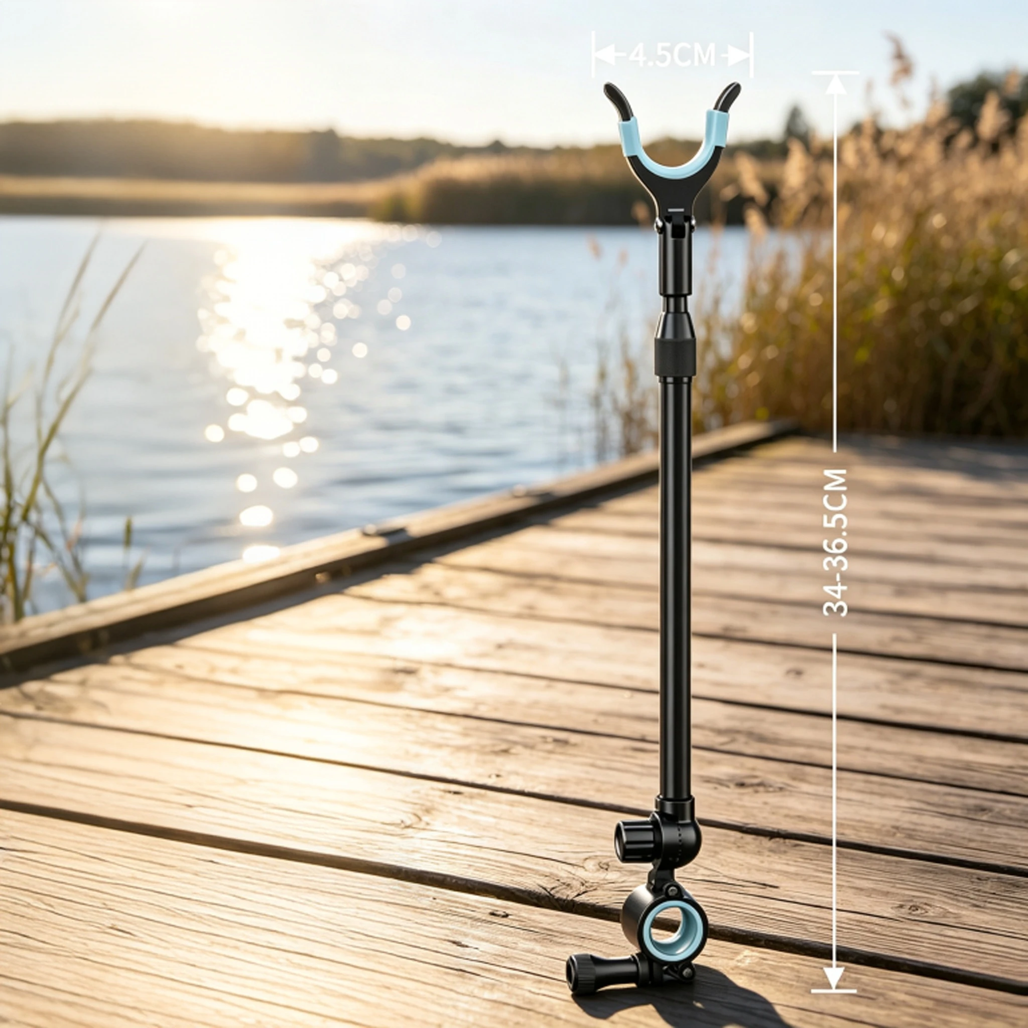 Universal S‑Shaped Fishing Rod Holder, Quick Release Rear‑Mount Horn Bracket for Battery Box, Fishing Pole Support Accessory