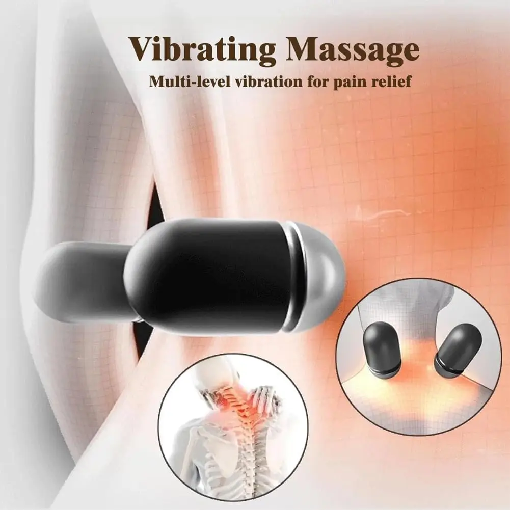 Smooth Triple Fusion Back Massager,3 in 1 Back Massagerr,Electric Lumbar Support Pillow Heat Vibration Massage Lower Back Spine