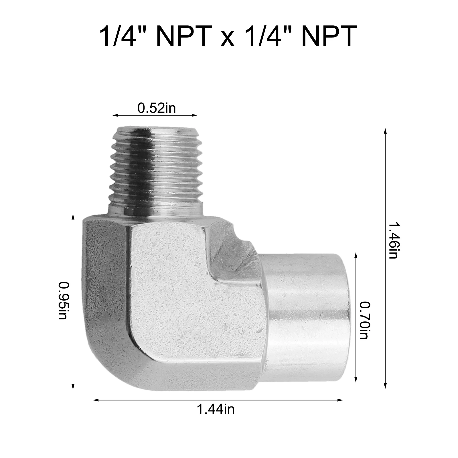 90 Degree Elbow Fitting Set of 2 Made from for forged 304 Stainless Steel for Pipe Connection in Various Industries