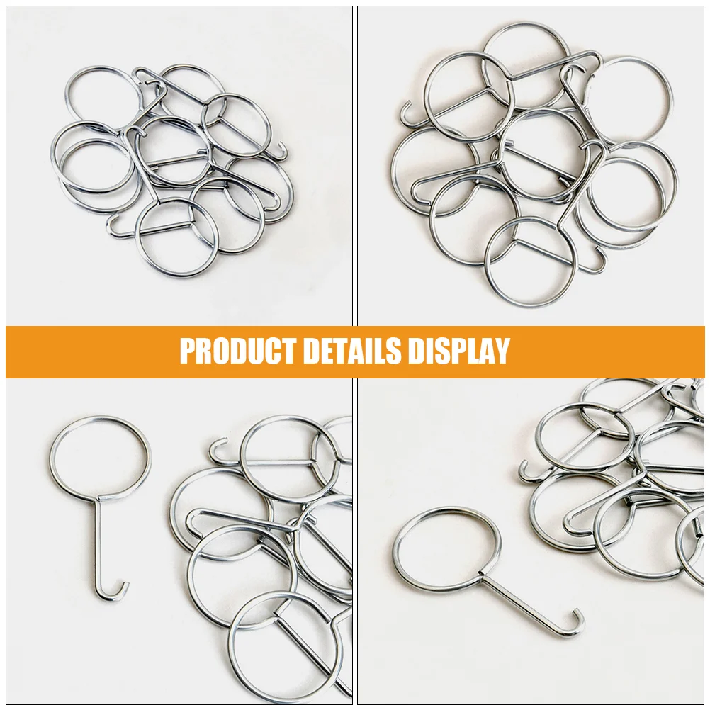 10 Pcs Drainage Pipe Puller Shower Hook Stainless Steel Lifting Tools Hooks Silver Removal