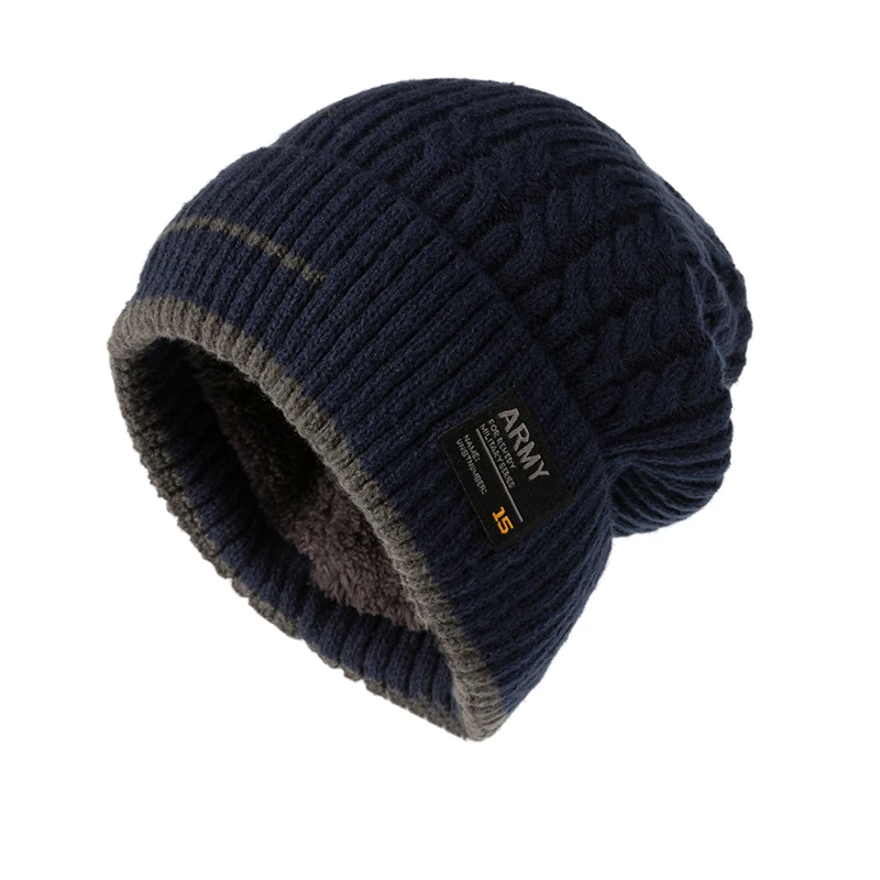 2023 Winter Beanie Hat for Men Knitted Hat Winter Cap Beanie Women Thick Bonnet Hats Skullies