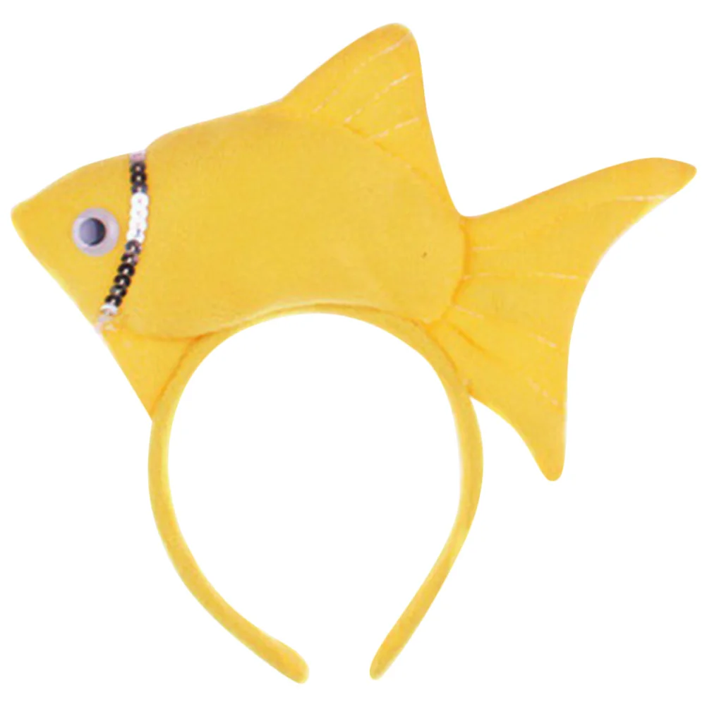 

Golden Fish Accessory Headdress for Shaped Headband Accessories Hair Decor Hair Decor Cartoon Hoop