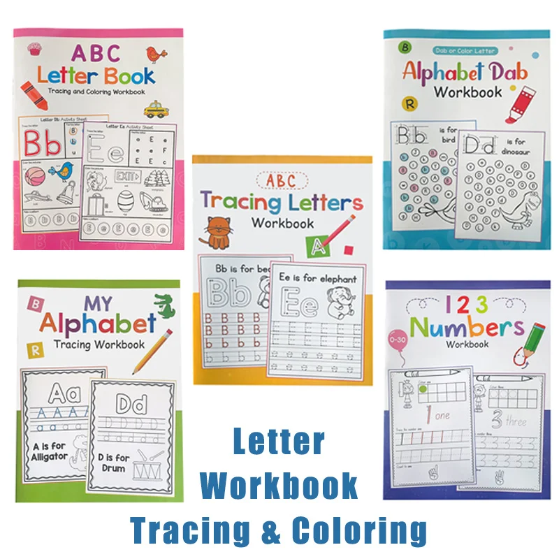 Montessori Children Tracing Book Early Education Numbers And Letters Handwritting Practice Worksheets Writing Exercise Workbook