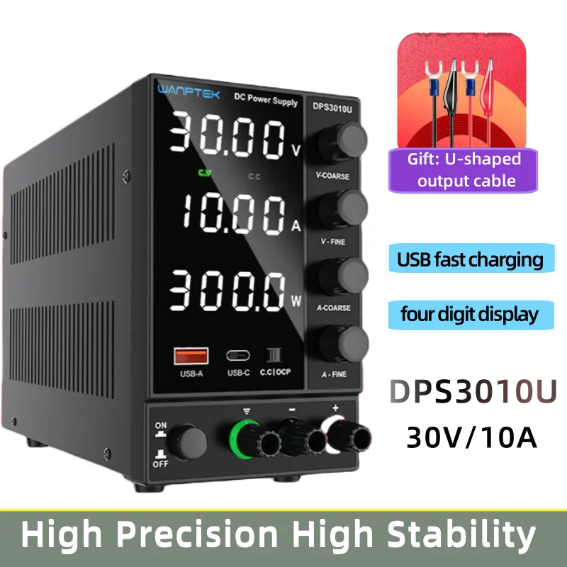 DC power supply adjustable 4 digit lab Bench power source 30V 10A / 5A AC switching Stabilized power suppl DPS3010U