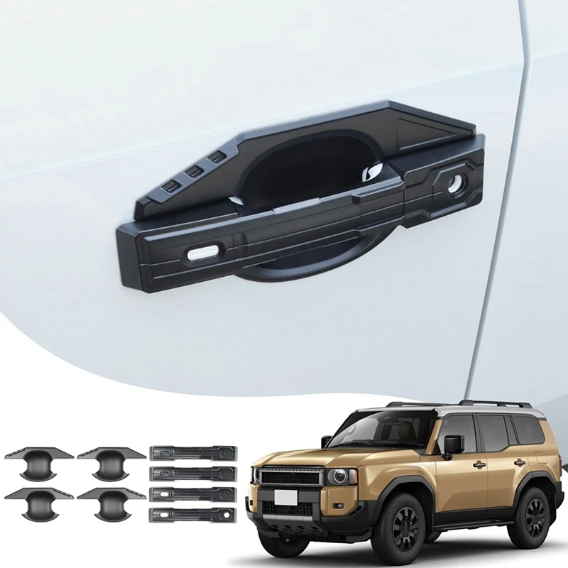 Car Exterior Door Handle Cover Door Bowl Cover Trim For Toyota Land Cruiser Prado 250 J250 LC250 2024 Accessories