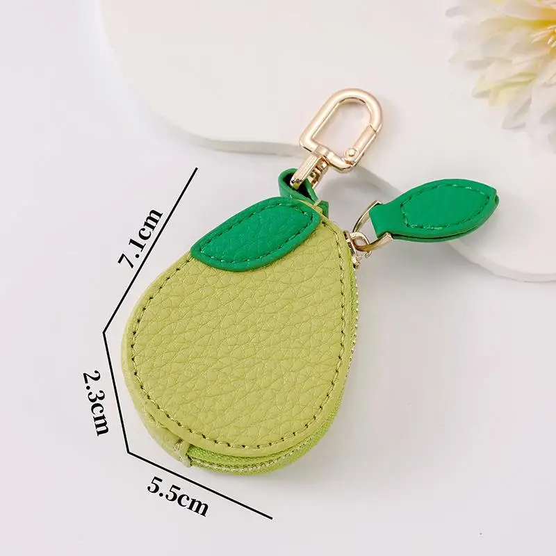 1 Stück Blaubeer-Design Frucht-Charm Münzbörse Niedlicher PU-Leder Anhänger Schlüsselanhänger Kopfhörer-Tasche Mini-Aufbewahrungstasche – Detail 10