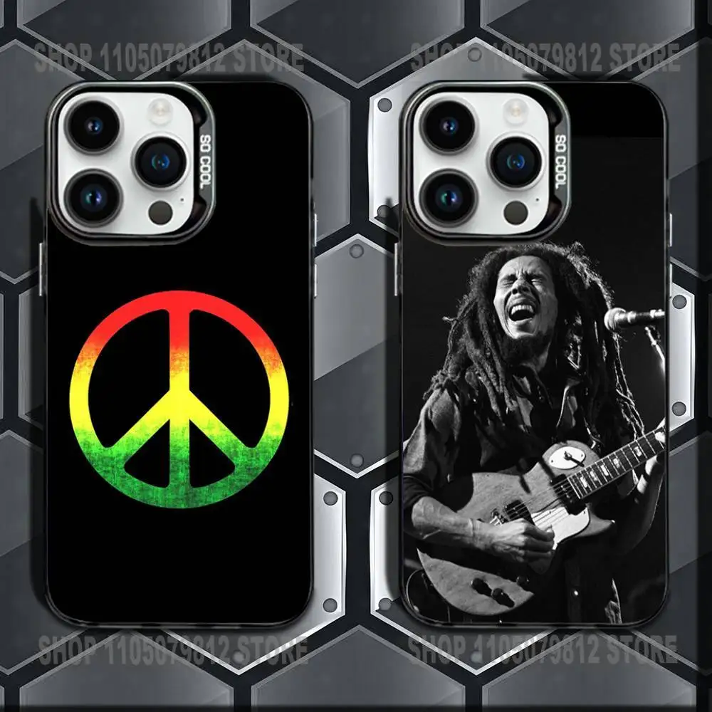 

Bob Marley Weed Smoking Phone Case For iPhone 16,15,14,13,12,11,Mini,Pro,E,MAX Black Candy Matte Shockproof Cover