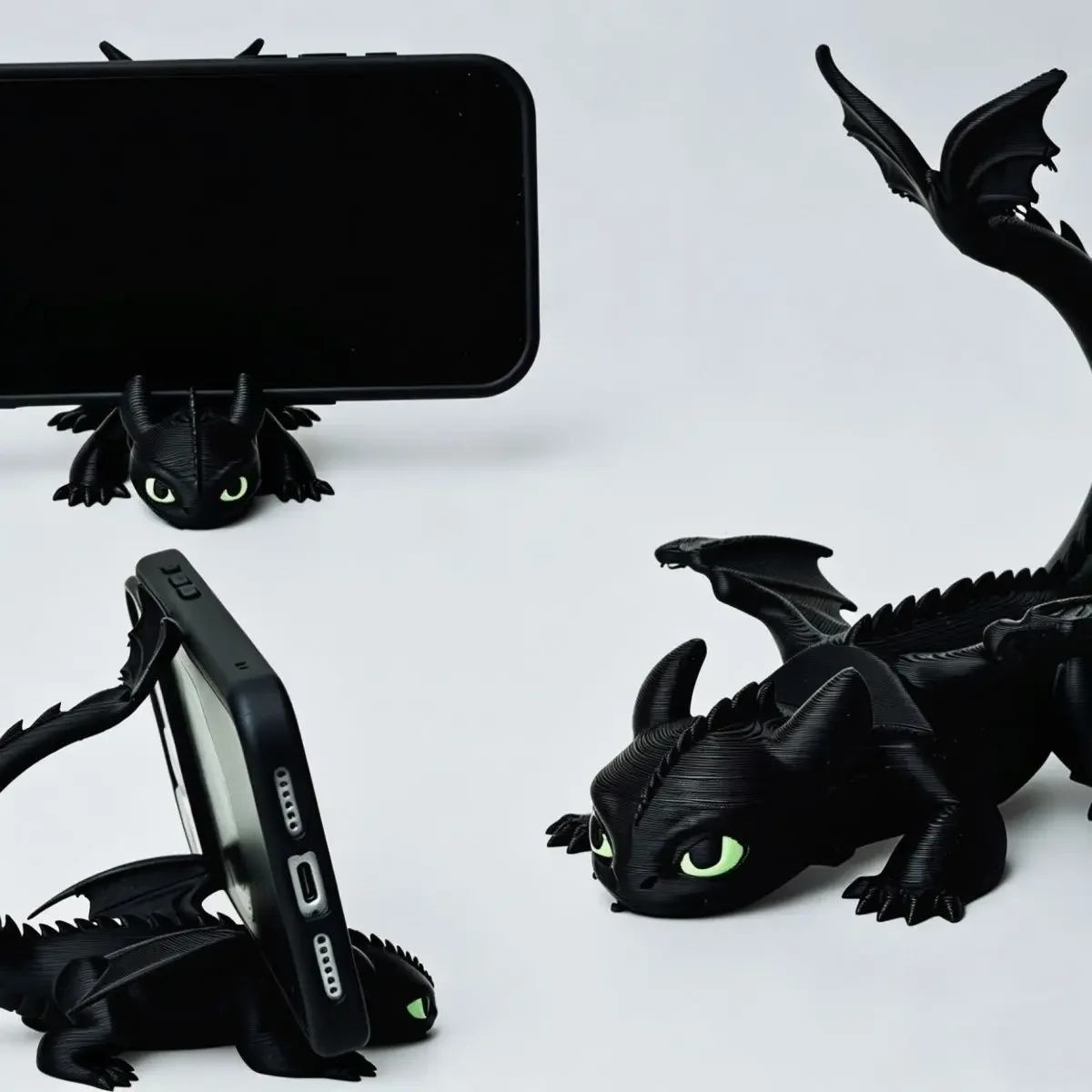 Zahnloser Nachtfluch 3D-gedruckter Telefonständer, kreative Desktop-Figur, Ornament, cooler Sammlerartikel, Telefonhalter, Deko, Spielzeug, Geschenk – Detail 1