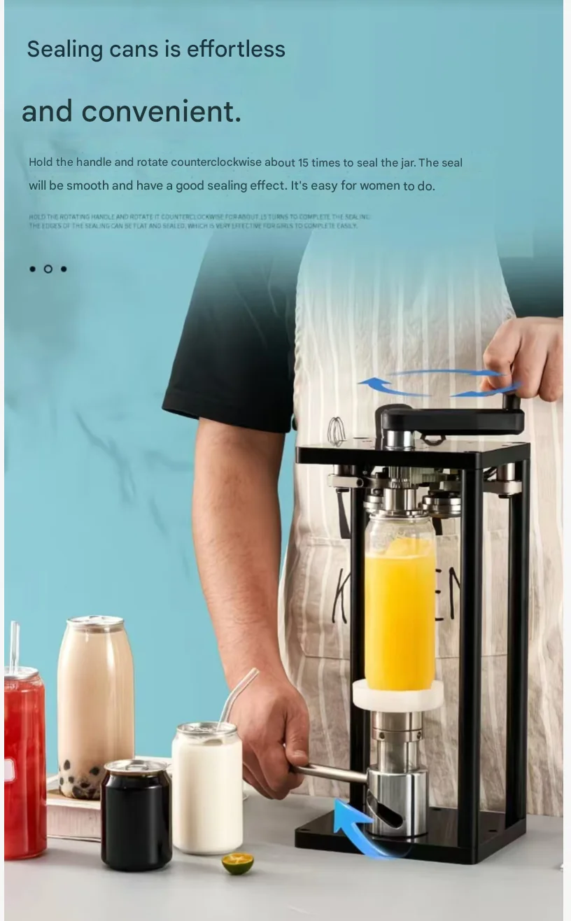 Manual disposable can hand automatic sealing machine milk tea commercial capping machine one second cover outdoor