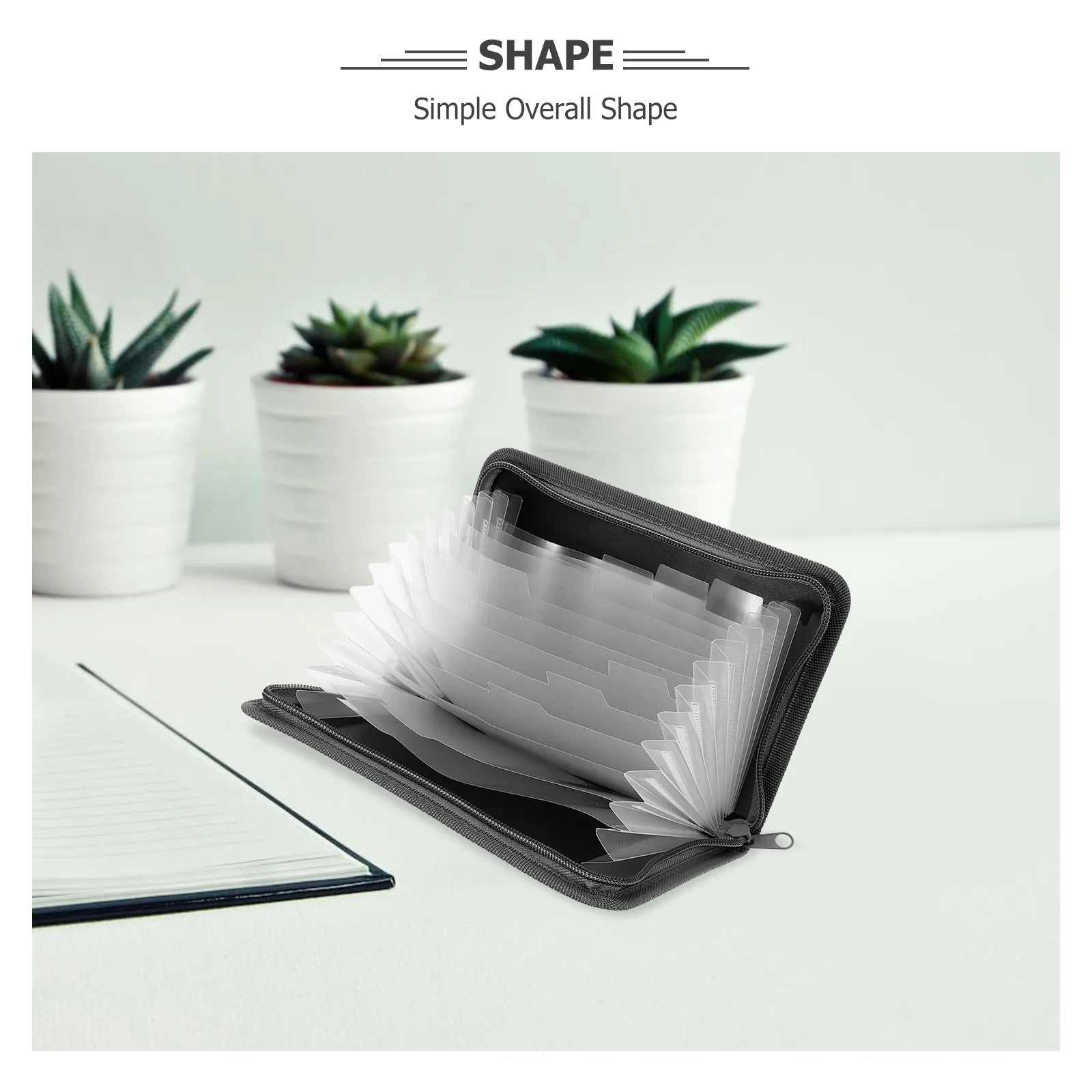 منظم ملفات الأكورديون الصغير بسحاب حامل إيصالات صغير متسع مجلد مستندات محمول منظم السفر مجلد الأكورديون