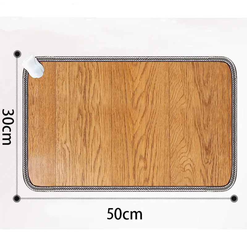 30*50 سنتيمتر تسخين كهربائي الكلمة حصيرة ساخنة درجة حرارة ثابتة جهاز تدفئة القدمين الخشب شريط الكربون الكريستال لوحة التدفئة للمنزل مكتب