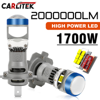1700W LED H7 Canbus Headlight Bulbs Mini Projector Lens 6500K 7035 CSP Chips Car Fog Light 12V 24V Easy Installation No Error