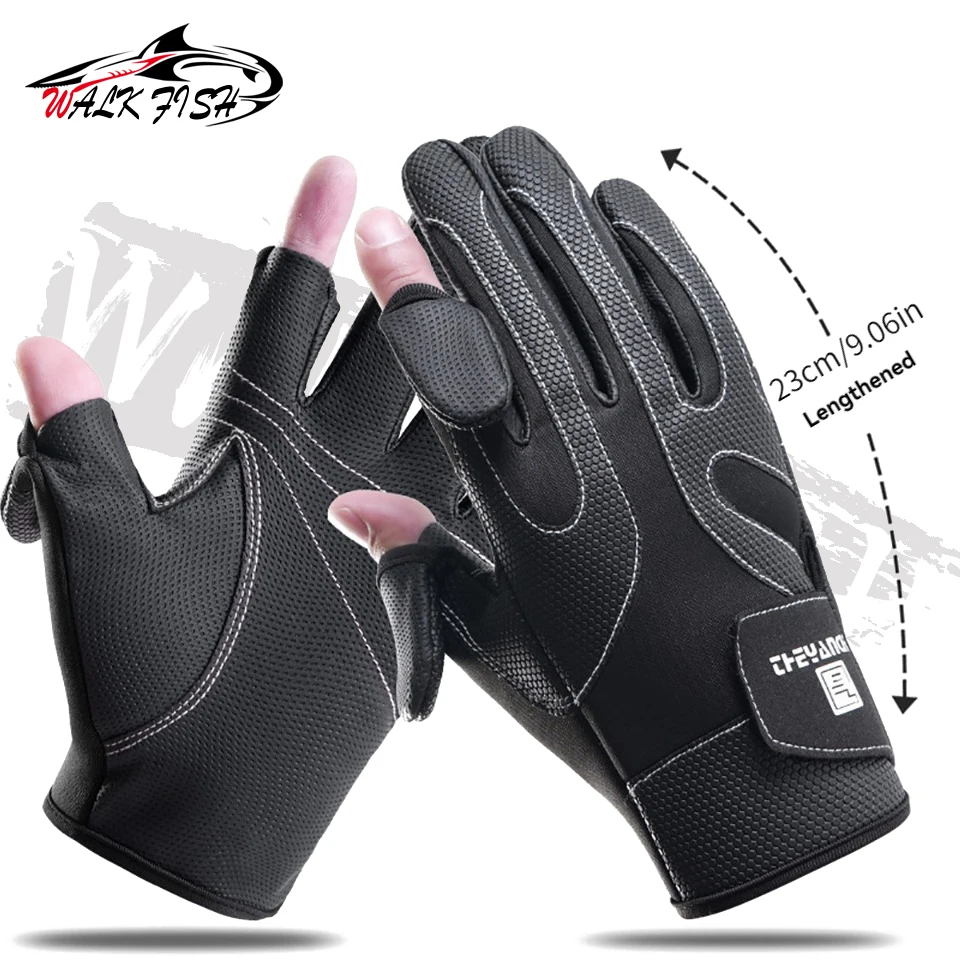 WALK FISH Windproof Fishing Gloves Unisex Non-slip Wear-resistant Touch Screen Sports Bike Warmth Get Fish Cycling Gloves