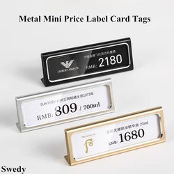 59x17mm Small Jewelry Watch Sign Name Card Holder Display Stand Metal Mini Price Label Paper Tags