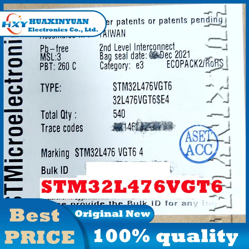 1PCS/LOT STM32L476VGT6 LQFP100 STM STM32L STM32L47 STM32L476 STM32L476VG STM32L476VGT New and Original  Ic Chip In Stock IC