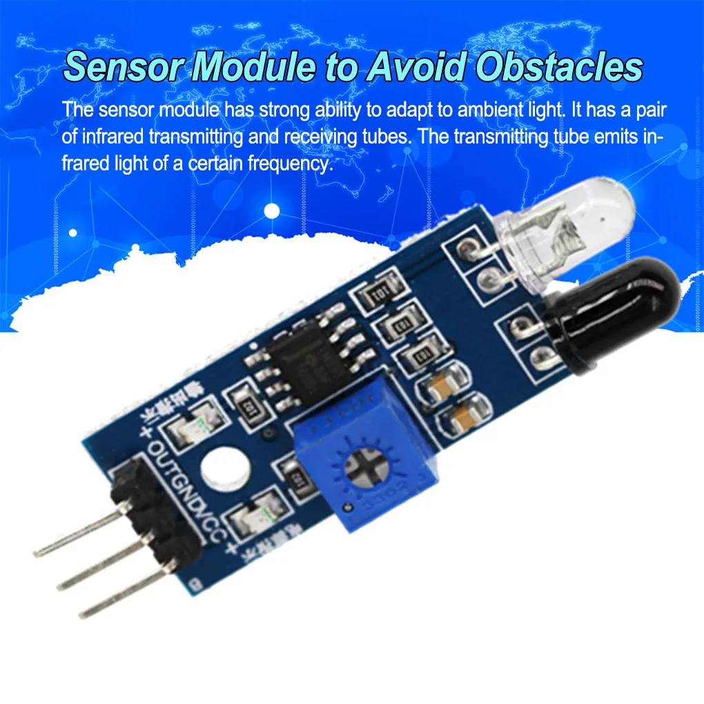 Modul Sensor menghindari hambatan jarak profesional dapat disesuaikan transduser refleksi fotolistrik fleksibel awet