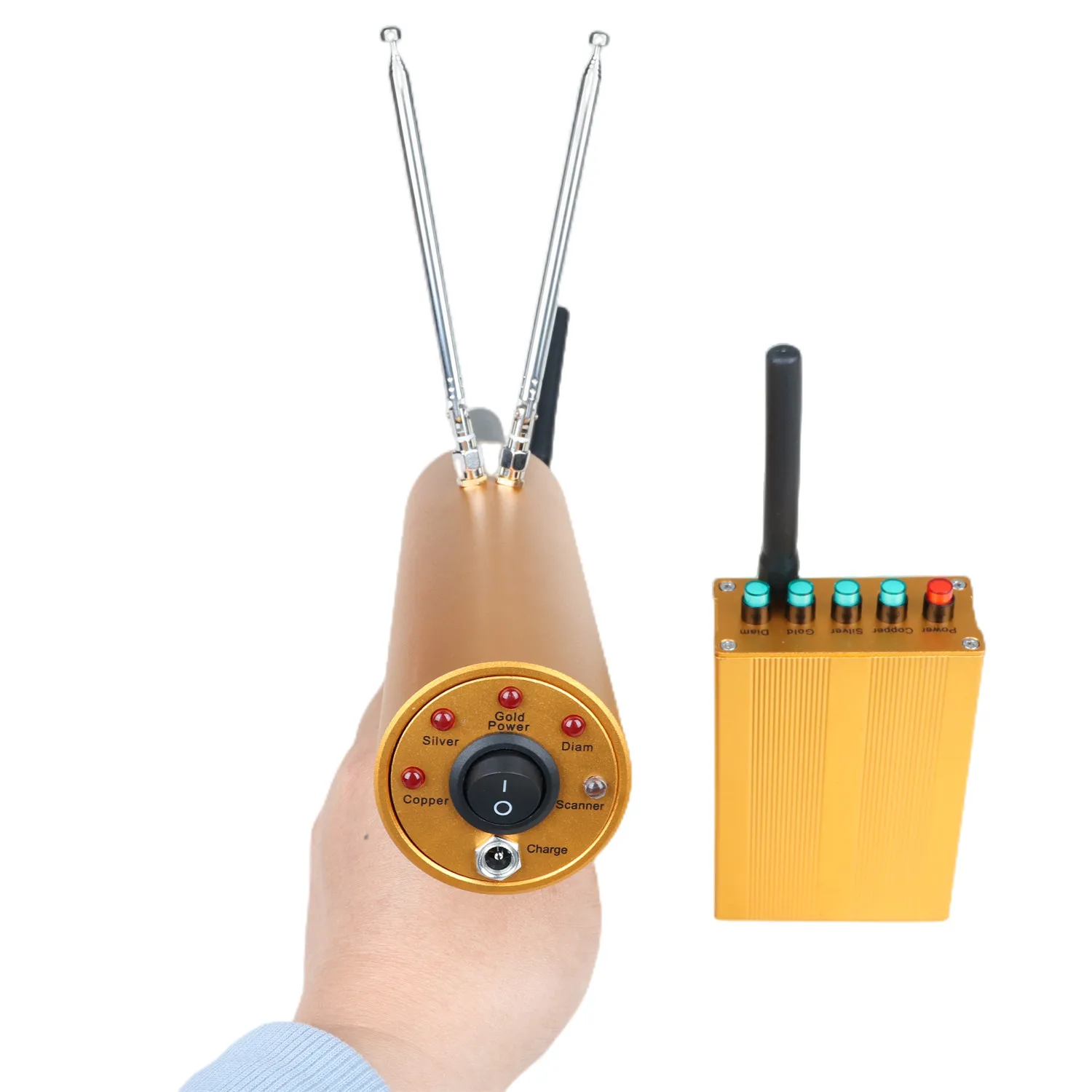 Imagem -04 - Detector de Metais e Ouro Poderoso de Longo Alcance de Cobre Prata Ouro e Diamante de Gema Localizador Preciso
