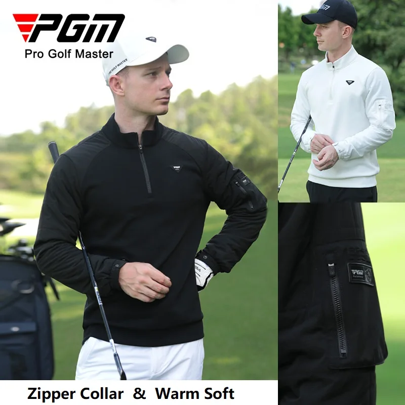 

PGM Golf Pullover Men Autumn Winter Golf Clothing Long-Sleeve Keep Warm Shirts Men’s Zipper Collar Windproof Tops Fashion Jacket