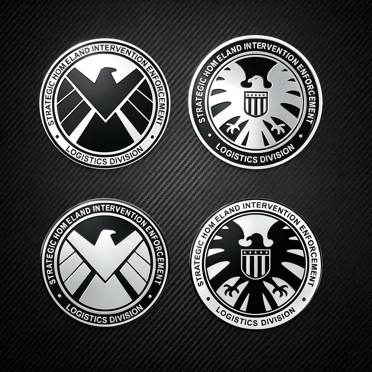 Round Emblem Badge 3D Aluminium Alloy Metal Stickers Decorative Motorcycle Windows Glasses Car Tail Markers Durable Body Decals