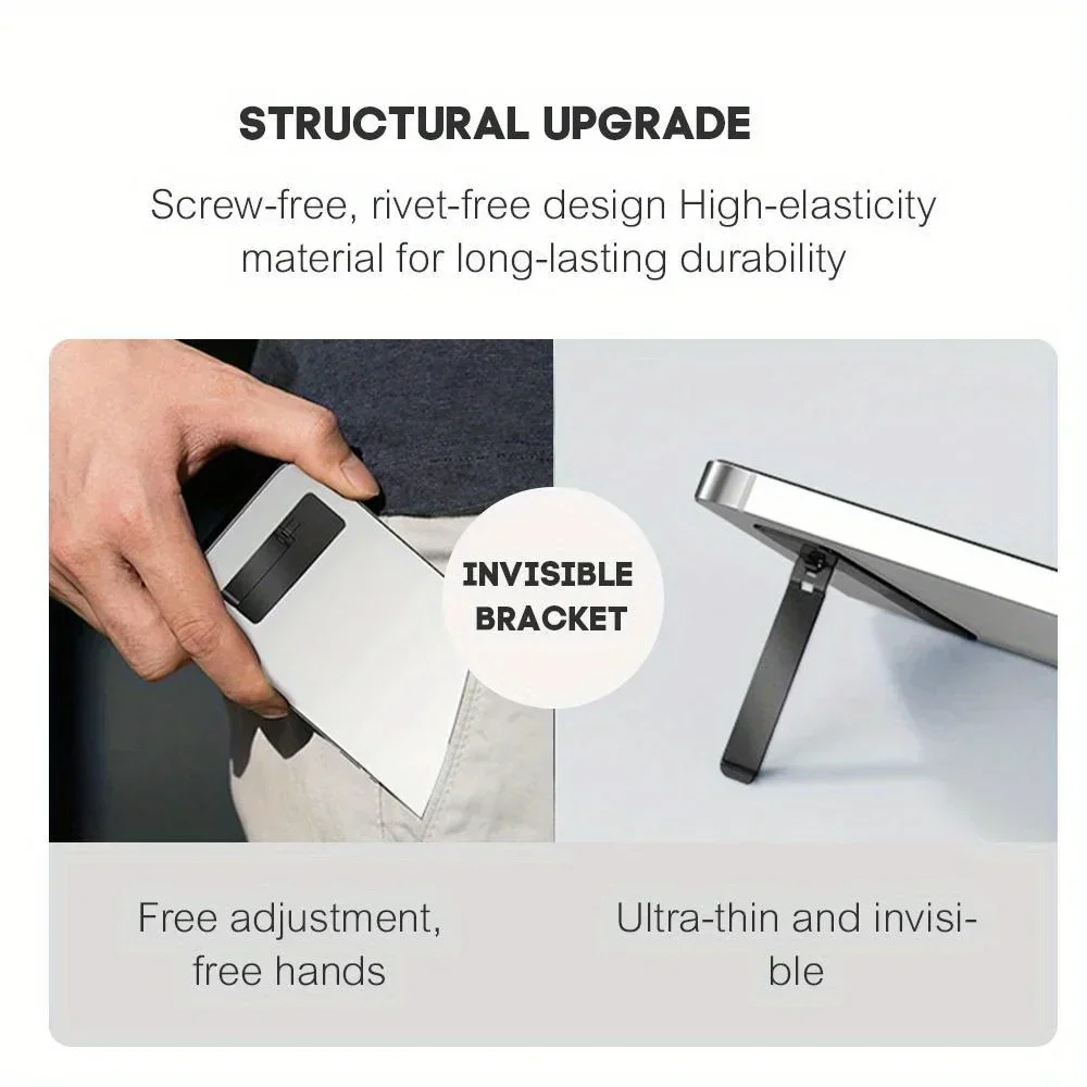 2 Stück Ultra Dünner Mini-Handy-Ständer Universeller Desktop-Handyhalter Metallstahl Klappbarer Tischhalter für iPhone/Samsung – Detail 5