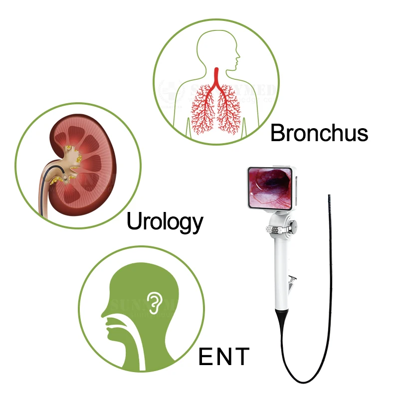 3.5 Inch Monitor Portable Flexible Video Endoscope ENT Bronchoscope Ureteroscope SY-P029-3