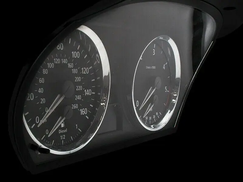 

CHROME Speedometer Chrome Dashboard Dial Gauge Rings Bezel Trim For BMW E90 E91 E92 E93 M3 Best Value Car Parts