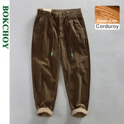 Pantalon décontracté classique en velours côtelé pour homme, coton confortable, rétro, grande poche, proximité, wstring Cargo, fjAZ324, hiver, nouveau