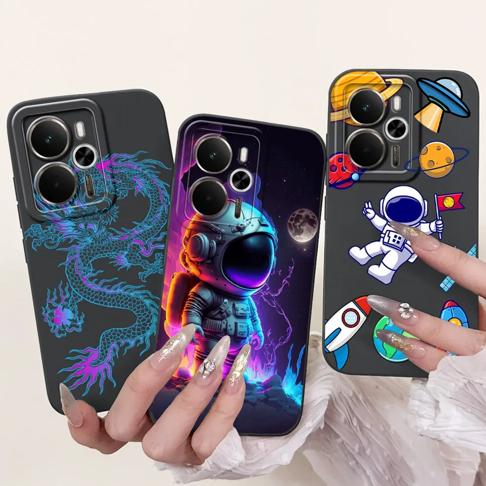 ل Realme 14 14T 5G جراب هاتف تصميم جديد الجمالية الباندا القط الكرتون الغطاء الخلفي السائل سيليكون الوفير كاميرا حماية الحالات