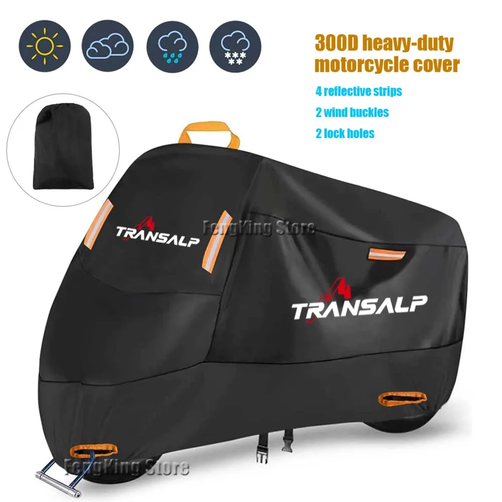 For Honda TRANSALP XL 600 650 700 V XL700V XL650V Motorcycle Cover Waterproof Outdoor Scooter UV Protector Rain Cover