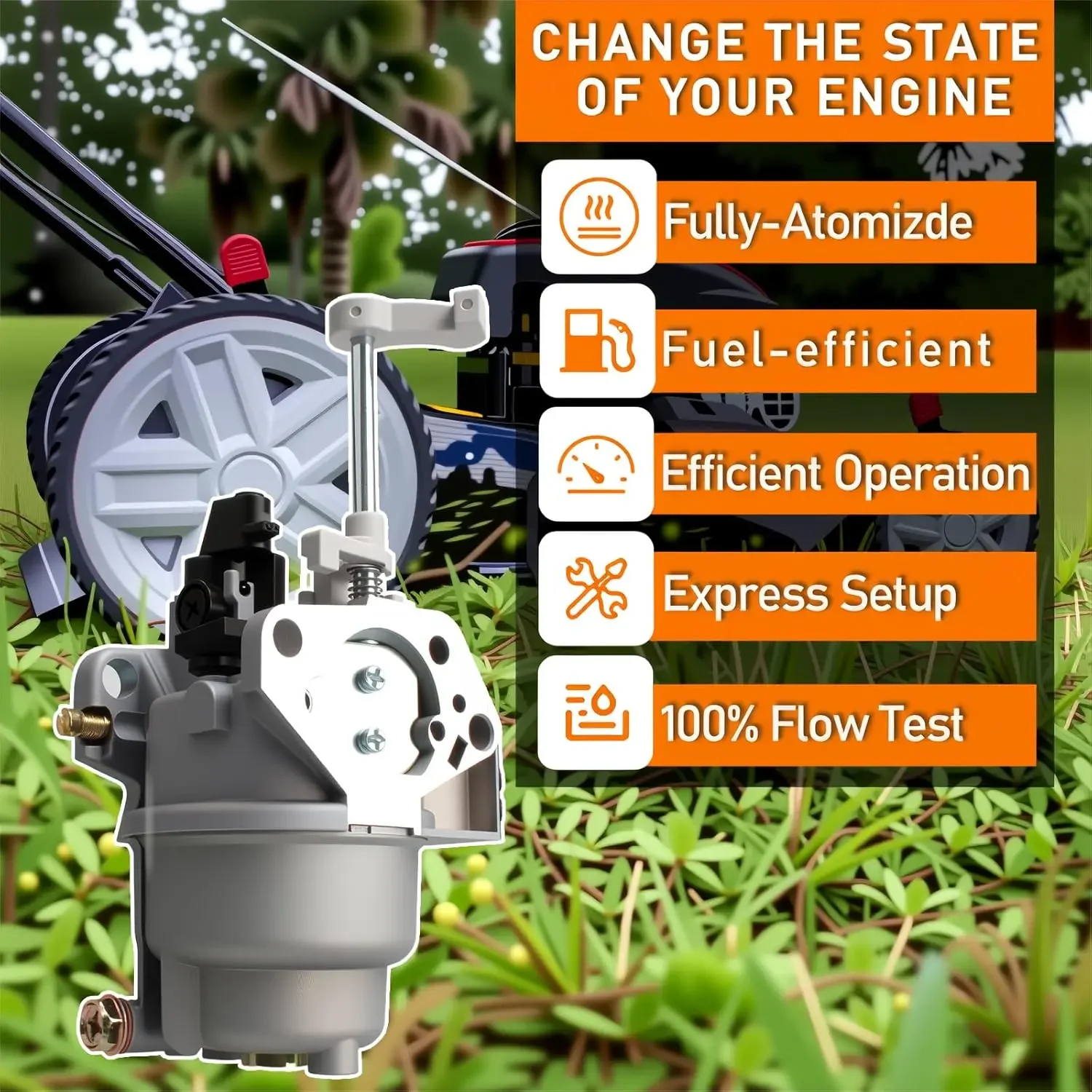 For RY906500 Carburetor Compatible with Ryobi RY906500S 6500 8125 Watts Generator Compatible with Ryobi Homelite HM-D262839 D262