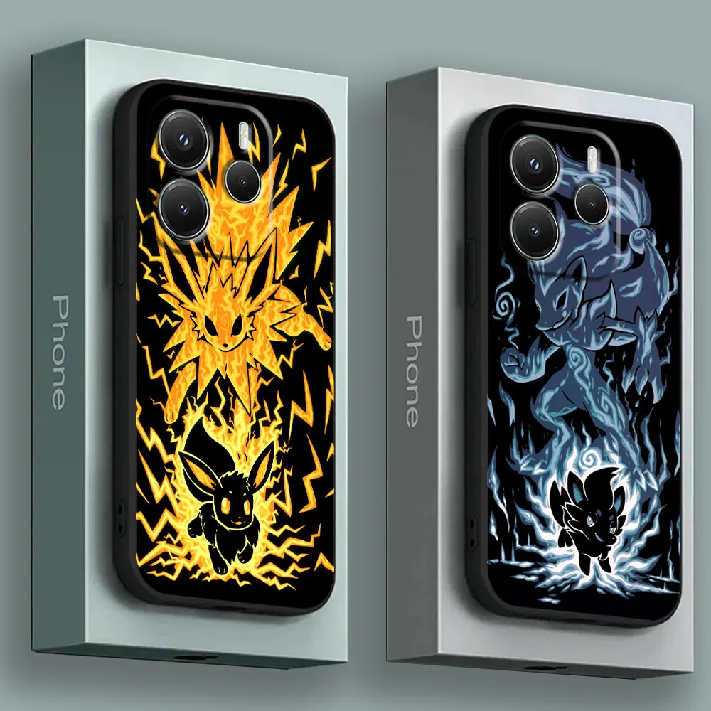 Чехол для телефона Pokemons Eevee Zorua Art для Xiaomi Redmi 14C 12C 10C 13C Redmi Note 14 13 12 11 10 Pro Plus 5G 12S 11S 9S Мягкий чехол