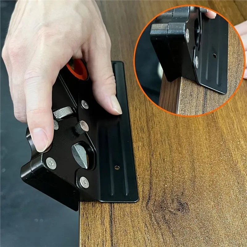 A25F-For Quick Edge Trimming Handheld Wood Planer With Auxiliary Locator And 7 Blades- Chamfer Plane Included