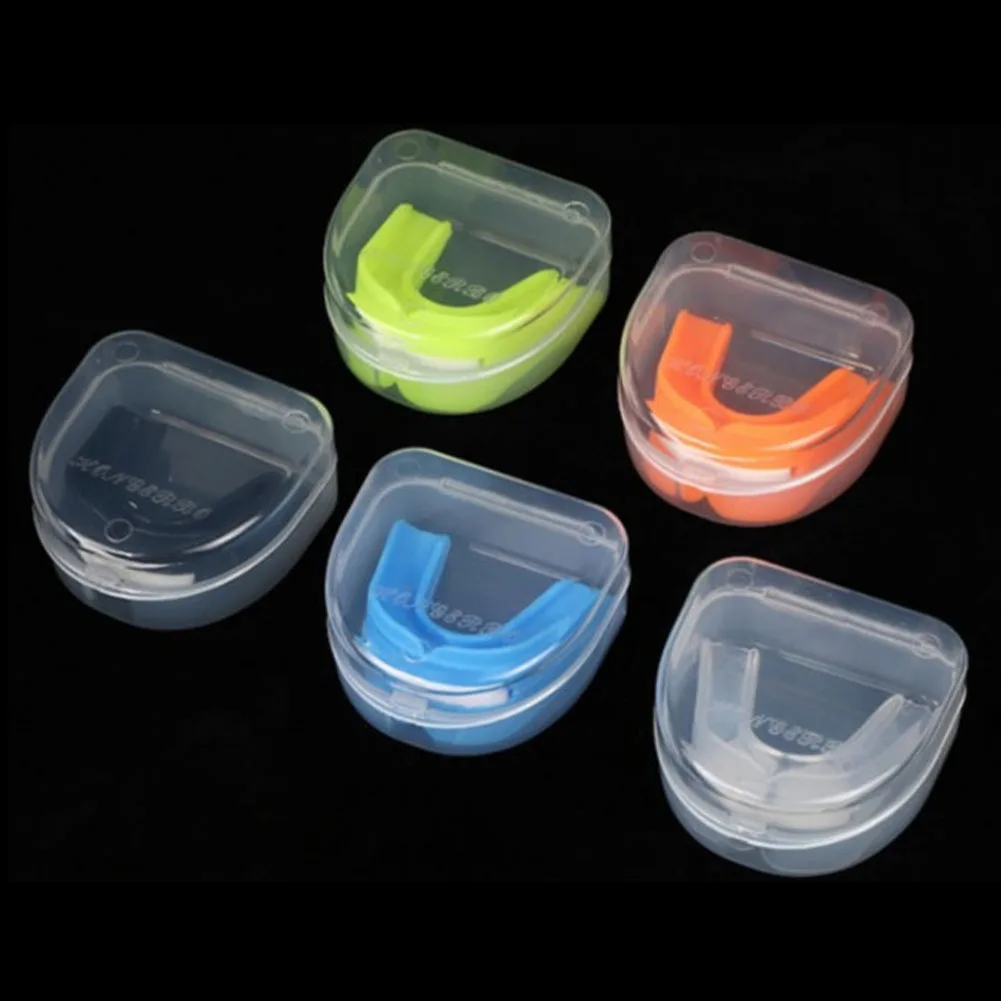 Double-Sided Mouthguard Adults Teeth Mouth Guard Sports Boxing Kickboxing Free Athletic Protector Fit Most Mouth Size