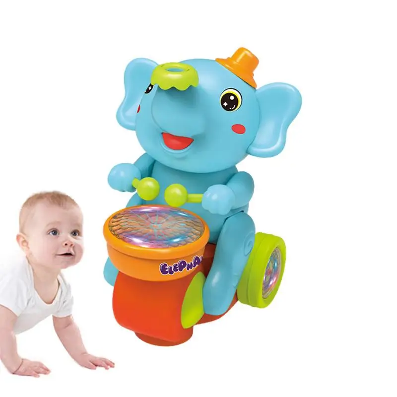 

Elephant Learning Toy Cute Educational Drumming Elephant With Music Electronic Early Development Toys For Toddle Girls Boys