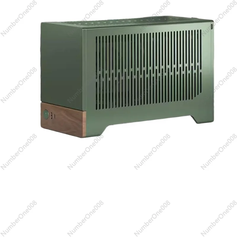 

Мини-алюминиевый разделенный портативный компьютерный настольный чехол из черного ореха