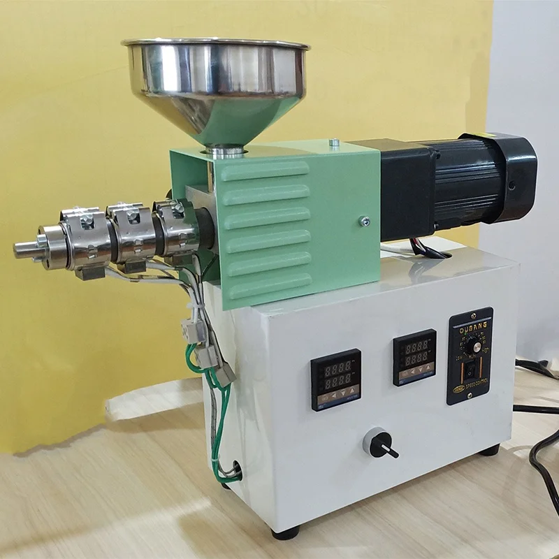 SJ15 Single Screw Extruder Desktop Plastic Injection Molding Machine Polymer Plastic PP ABS PLA PE PC Extrusion Small Extruder