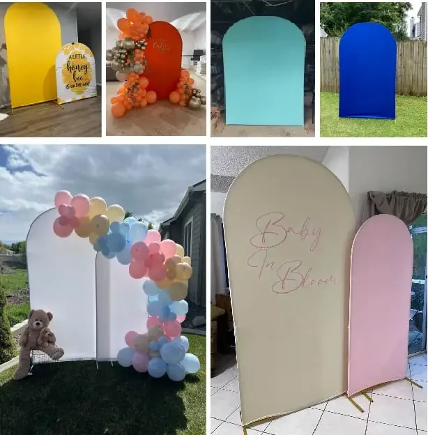 Arch Backdrop Cover Double Sided,for Arch Stand Frame,Multiple Colors & Sizes,Baby Shower Photo Background Birthday Party Decor